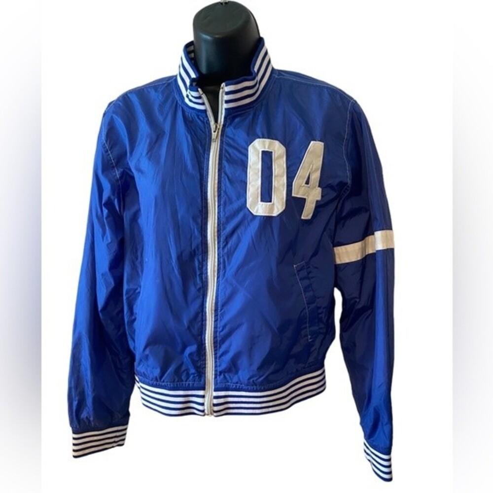 Jou Jou Royal Blue & White Varsity Jacket with '04' Patch